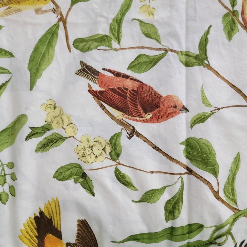 Pottery Barn Spring Sparrow Duvet Cover Only Full Queen EUC Birds Botanical 2010